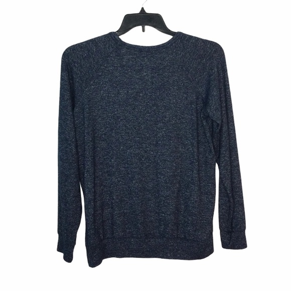 Women’s Buffalo S Small 4 - 6 Sweatshirt Crewneck Marble Navy Blue Stretch NWOT - Picture 4 of 8
